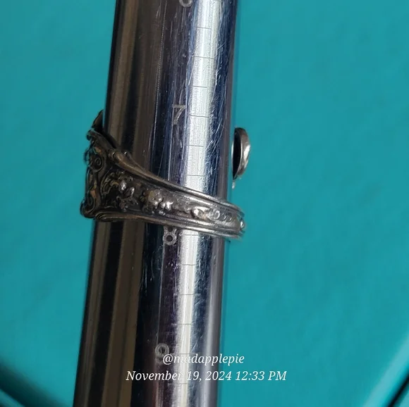 Vintage Sterling Silver Spoon Ring Goddess Woman Nude Muse Nymph Designer #133 - Picture 12 of 13